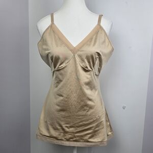 Spanx Tan V-neck Lightweight Neutral Shapewear, Sz 1X (PTP 18")